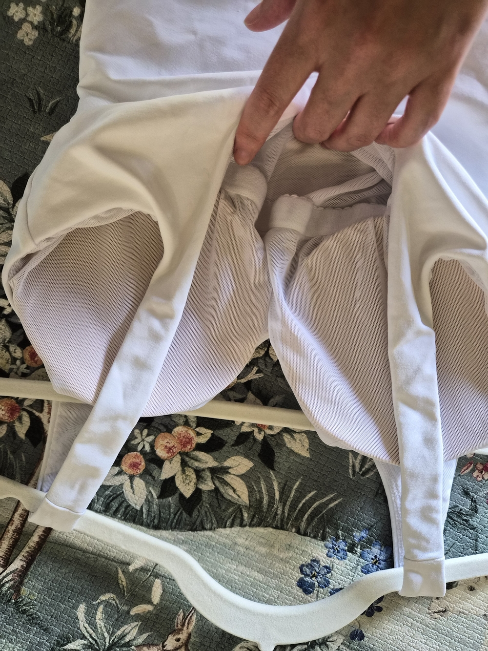 Andie Swim Bridal Rose White V-Neck One-Piece Swimsuit with Floral Waist Detail - Picture 7 of 9